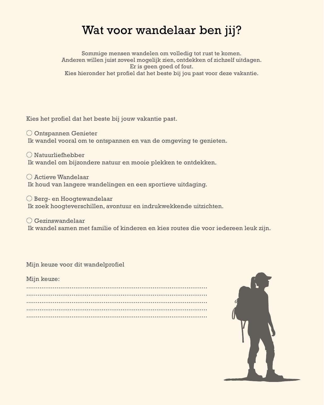 Pagina uit de planner: Wat voor wandelaar ben jij?